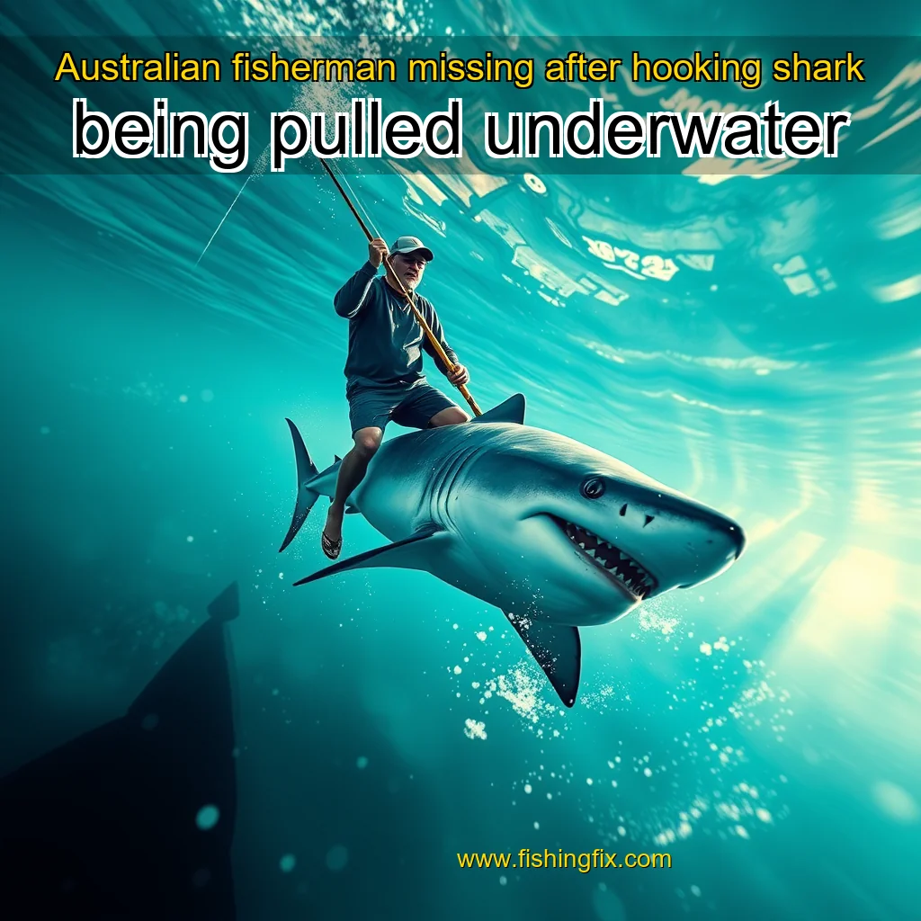 Read more about the article Australian fisherman missing after hooking shark  being pulled underwater