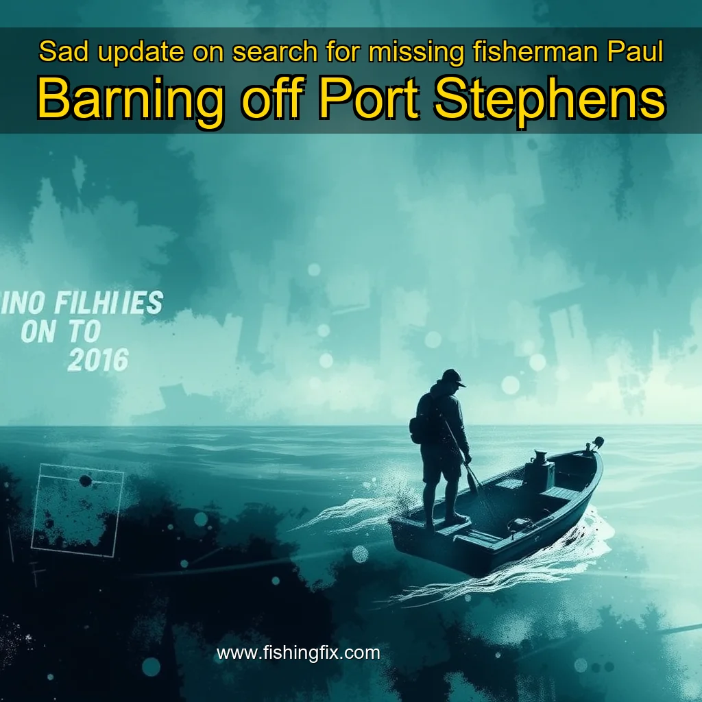 Read more about the article Sad update on search for missing fisherman Paul Barning off Port Stephens