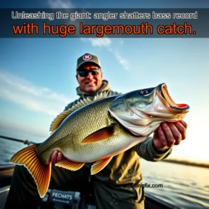 Read more about the article Unleashing the giant: angler shatters bass record with huge largemouth catch.